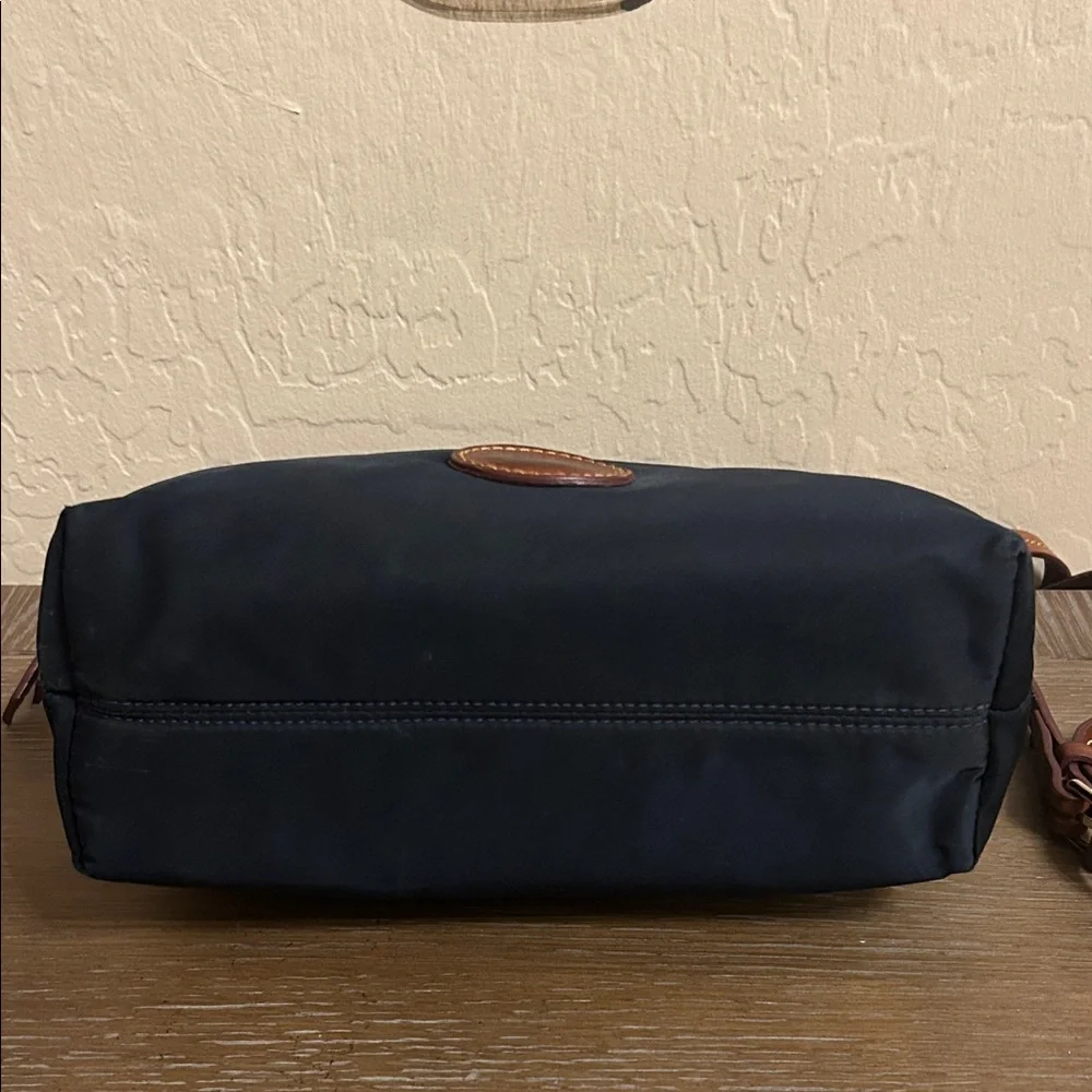 Dooney & Bourke Navy Nylon Crossbody with Brown Leather Trim - Picture 5 of 7
